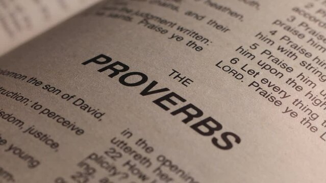 Holy Bible close up page