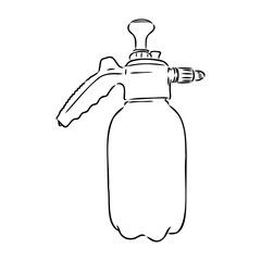 Spray Water Icon Silhouette Illustration. Gardening Vector Graphic Pictogram Symbol Clip Art. Doodle Sketch Black Sign.