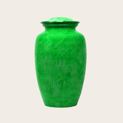 green glass vase