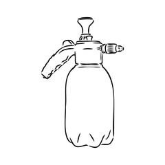 Spray Water Icon Silhouette Illustration. Gardening Vector Graphic Pictogram Symbol Clip Art. Doodle Sketch Black Sign.