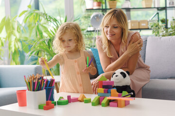 Mother and daugher spending time together