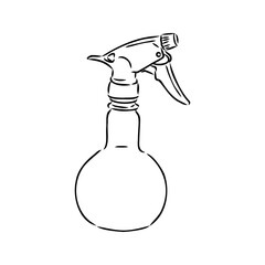 Spray Water Icon Silhouette Illustration. Gardening Vector Graphic Pictogram Symbol Clip Art. Doodle Sketch Black Sign.