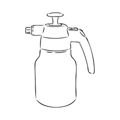 Spray Water Icon Silhouette Illustration. Gardening Vector Graphic Pictogram Symbol Clip Art. Doodle Sketch Black Sign.