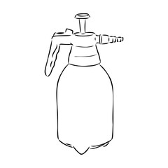 Spray Water Icon Silhouette Illustration. Gardening Vector Graphic Pictogram Symbol Clip Art. Doodle Sketch Black Sign.