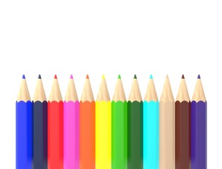 12色のカラフルな色鉛筆