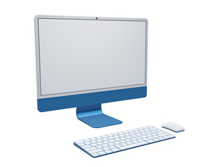 computer monitor and mouse