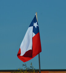 flag of Chile, in the national holidays