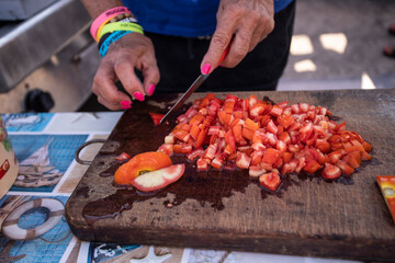 raw red round tomato