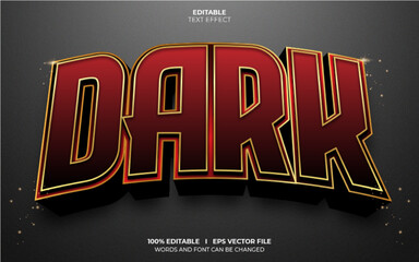 Dark 3D editable text effect premium free download