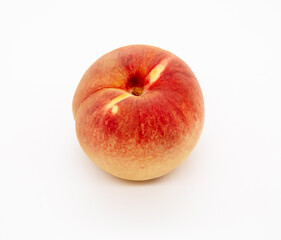 Peach on a white background