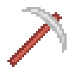 pickaxe pixel art © Stockgiu
