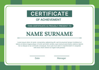 Certificate template modern green design