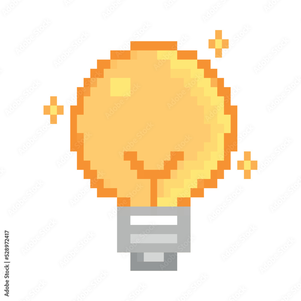 Canvas Prints bulb pixel art