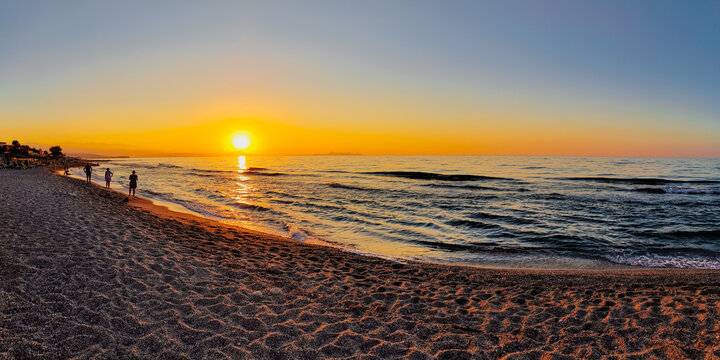 Sunset at Rethymno Beach