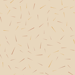 Seamless vector pattern with brown sticks, dashes. Geometric abstract texture for wallpapers, textiles, ceramic tiles