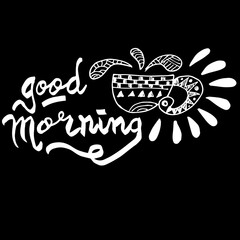 Good Morning, quotes doodle vector