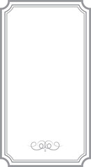 Blank rectangular frame with vintage calligraphic decoration