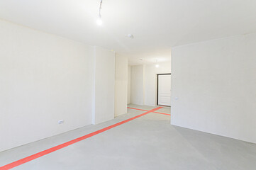 Russia, Moscow- May 21, 2020: interior apartment rough repair for self-finishing. interior...