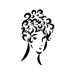 vintage illustration with beautiful fashion girl retro fashion vector