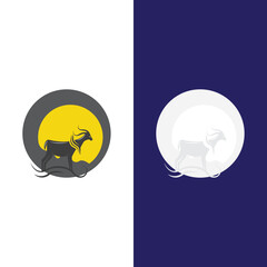 Goat logo template vector icon