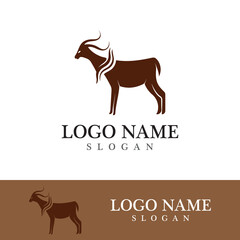 Goat logo template vector icon