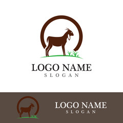 Goat logo template vector icon