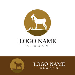 Goat logo template vector icon
