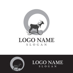Goat logo template vector icon