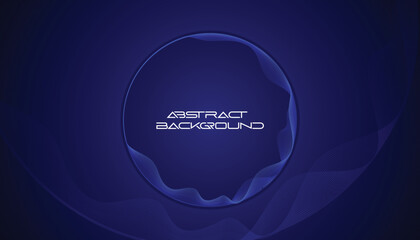 Abstract and waves background in blue color 