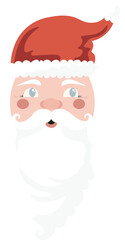 Christmas Santa Claus vector in white transparent background