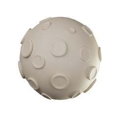 3D Moon Illustration 