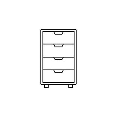 Cabinet icon in line style icon, isolated on white background