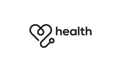 stethoscope logo healthcare and medical design vector illustration