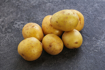Raw small organic baby potato