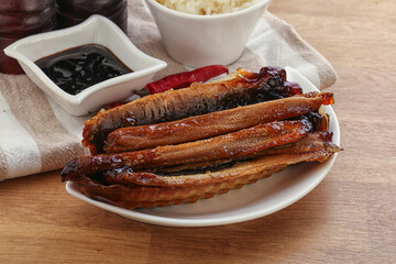 Roasted eel in unagi sause
