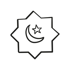islamic ramadan doodle decoration