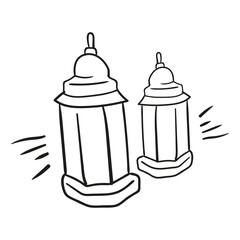 islamic ramadan doodle decoration