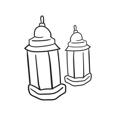 islamic ramadan doodle decoration