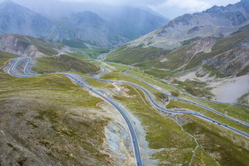 rough mountain path in Xinjiang China
