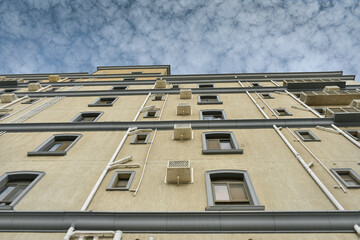 Apartment Building with blue sky  view
