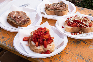 Bruschette , italian food