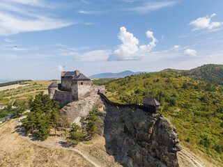 Fototapeta na wymiar Aerial view of Boldogko Castle in Hungary
