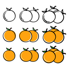 orange, orange icon, doodle orange, hand drawn orange