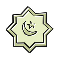 islamic ramadan doodle decoration