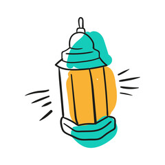 islamic ramadan doodle decoration