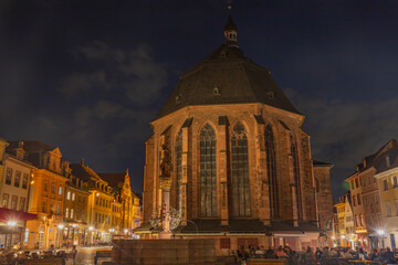 Obraz premium Heidelberg city in the nighttime, Germany