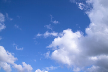 White cloudy Blue Sky natural view