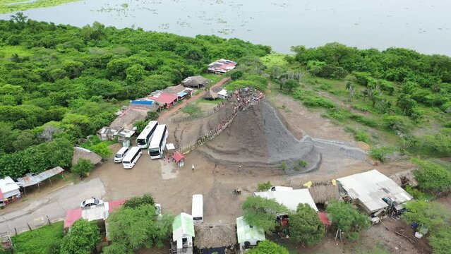 Aerial View of El Totumo Mud Volcano in Colombia