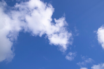 White cloudy Blue Sky natural view