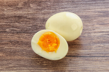 Boiled chicken egg for breakfast